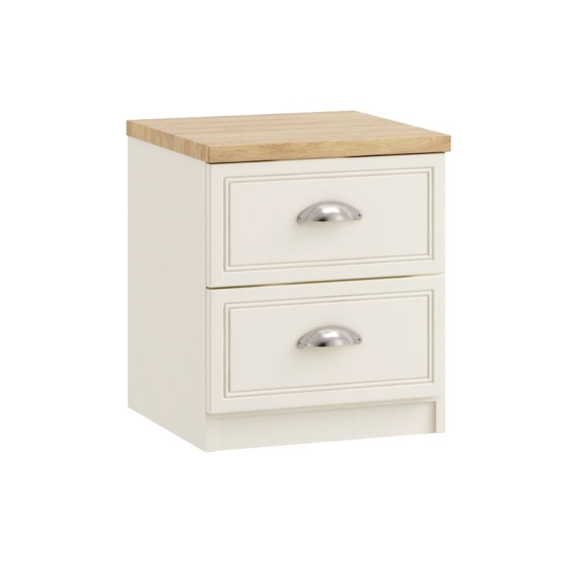 Maple 2 Drawer Bedside