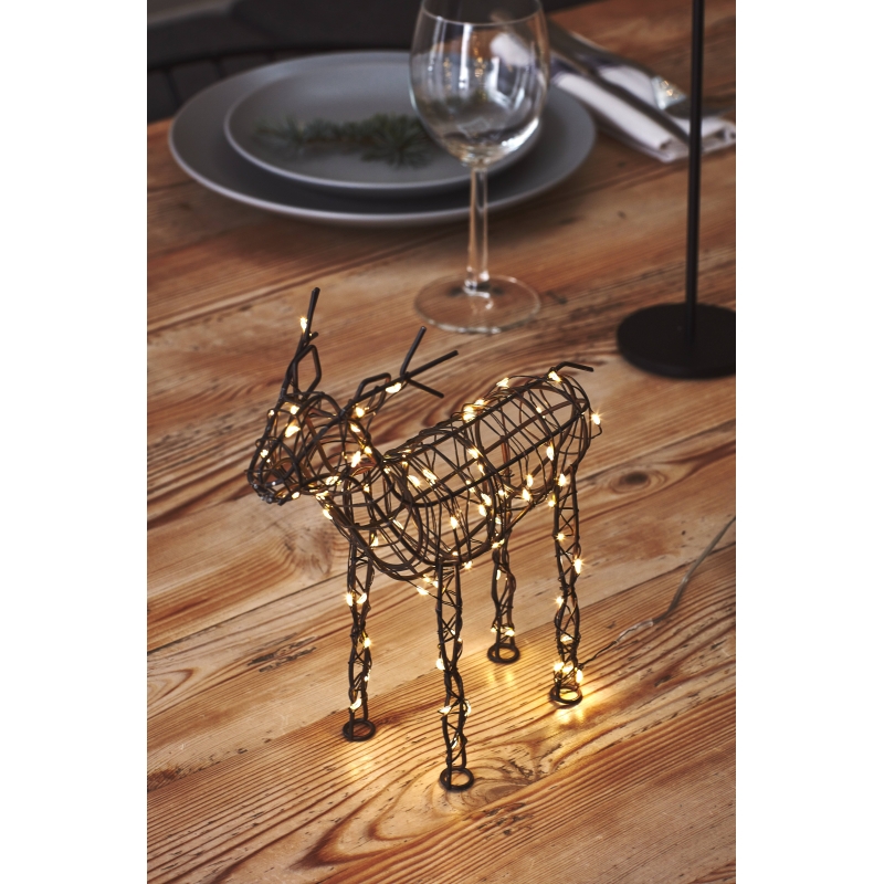 BROWN WIRE REINDEER LARGE