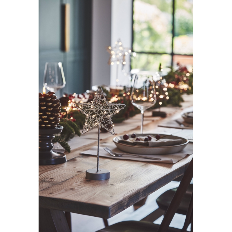 TABLE WIRE STAR SILVER