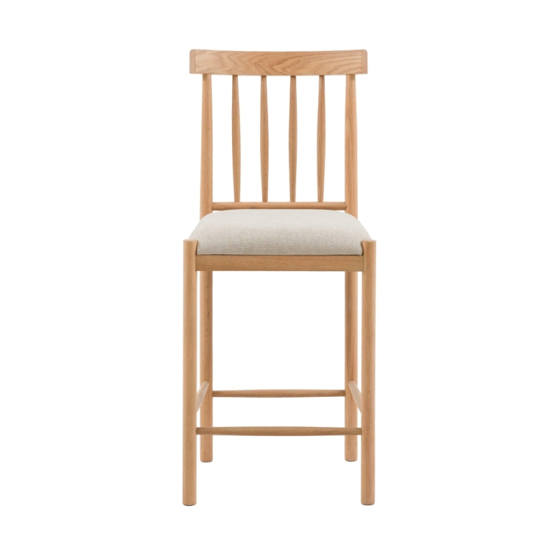 Erin Upholstered Bar Stool Natural