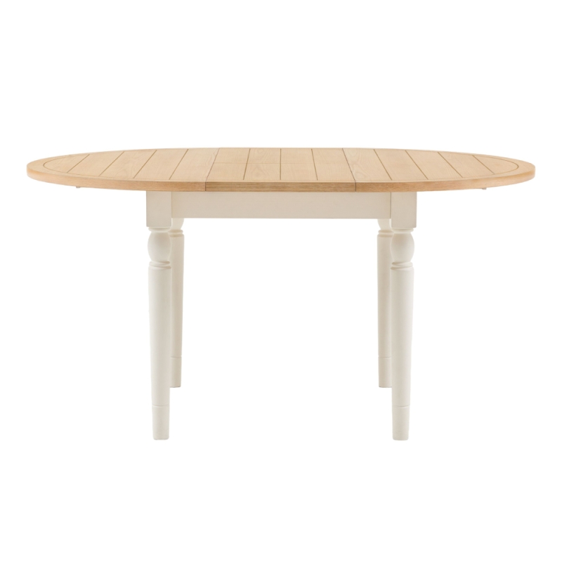 Erin Round Extending Dining Table 110-150cm White