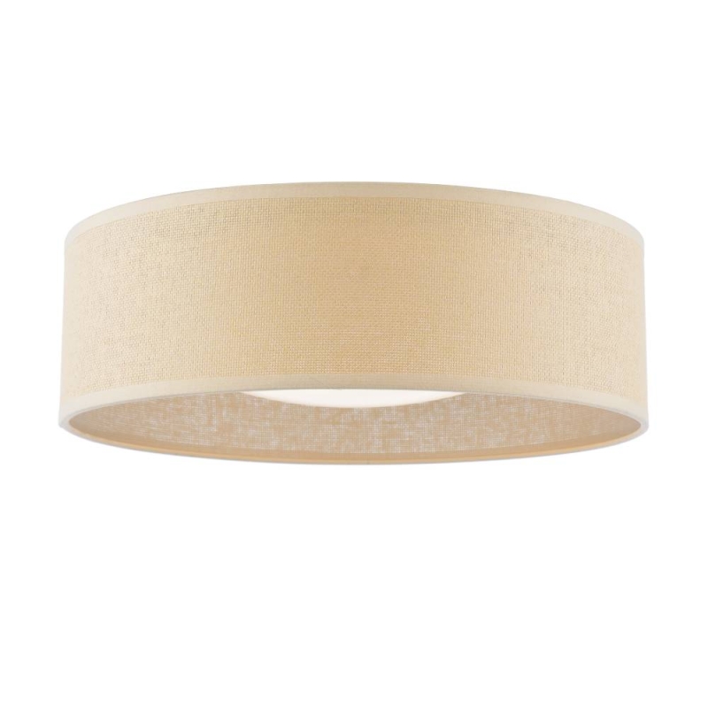 Laura Ashley Buckenham 2 Light Flush Rattan Shade With Diffuser