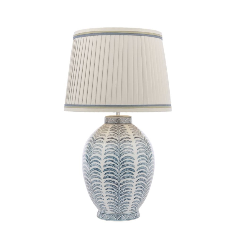 Laura Ashley Stannard Table Lamp Blue With Shade