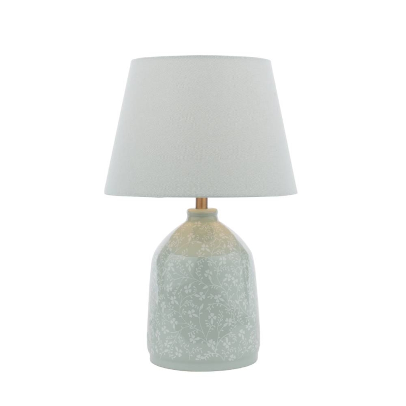 Laura Ashley Campion Table Lamp Blue With Shade