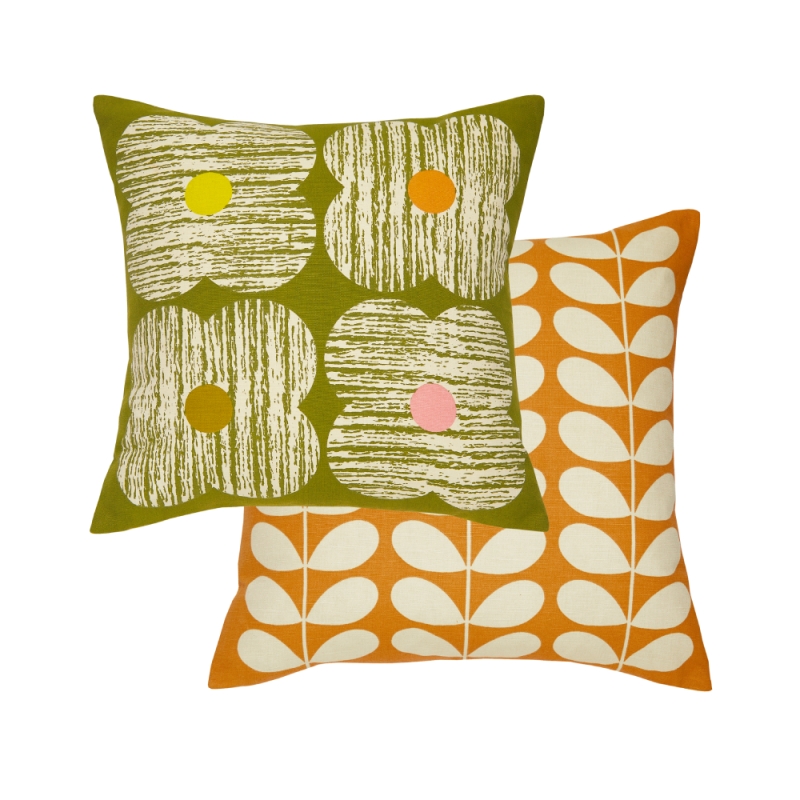 Orla Kiely Textured Flower 45cm Cushion Moss