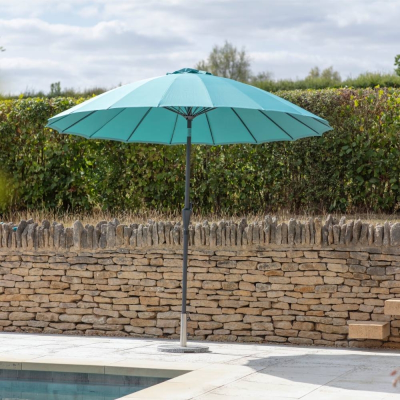 Shanghai 2.7m Aluminium Tilt Parasol - Teal