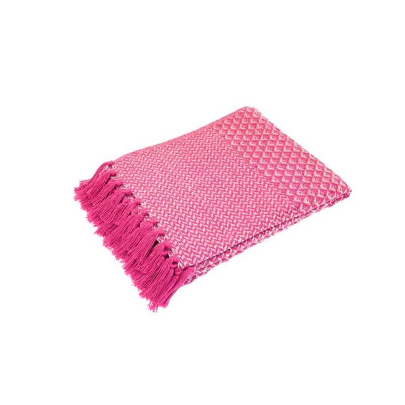 Carnival Recycled Throw 127cm x 152cm Pink