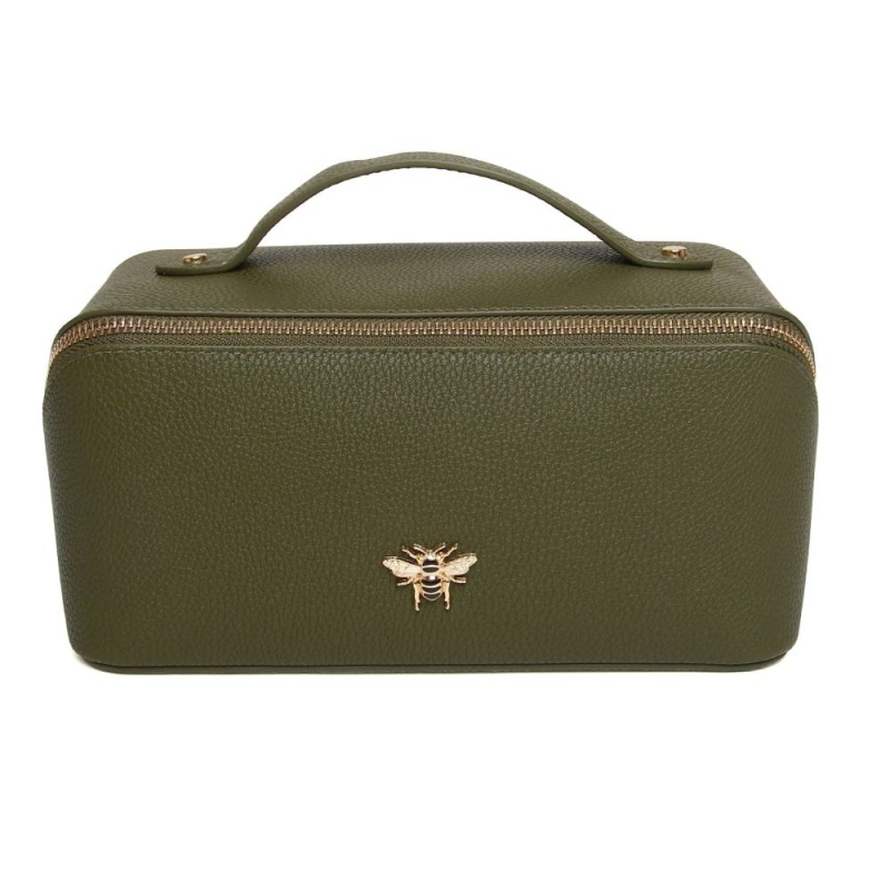Alice Wheeler Olive Mini train Case Spr