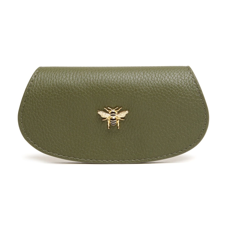 Alice Wheeler Olive Glasses Case