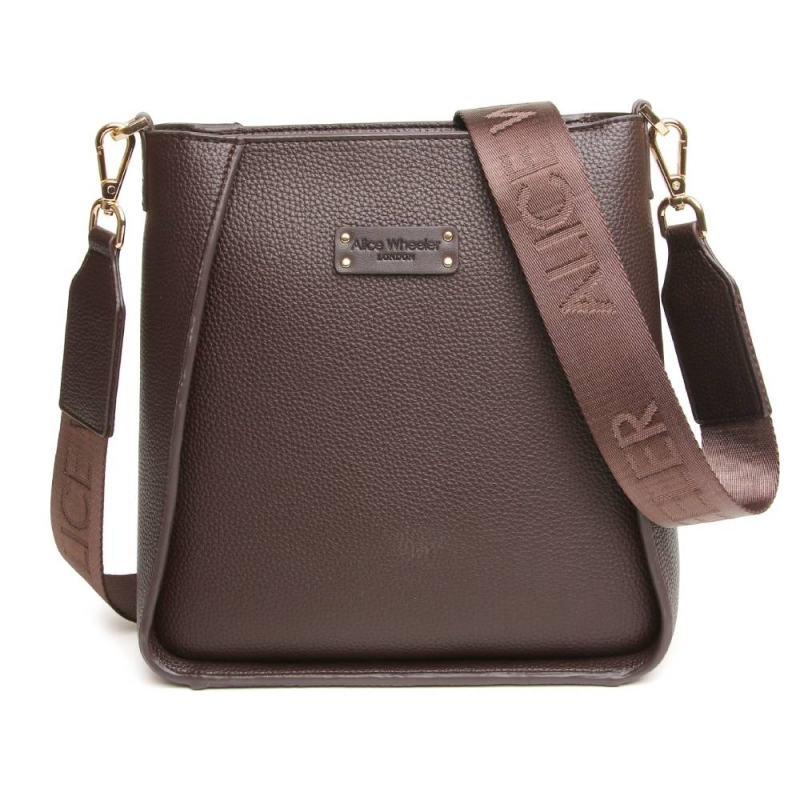 Alice Wheeler London Chocolate Kensington Cross Body Bag