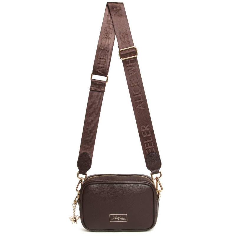 Alice Wheeler Chocolate Mini Soho Cross Body Bag