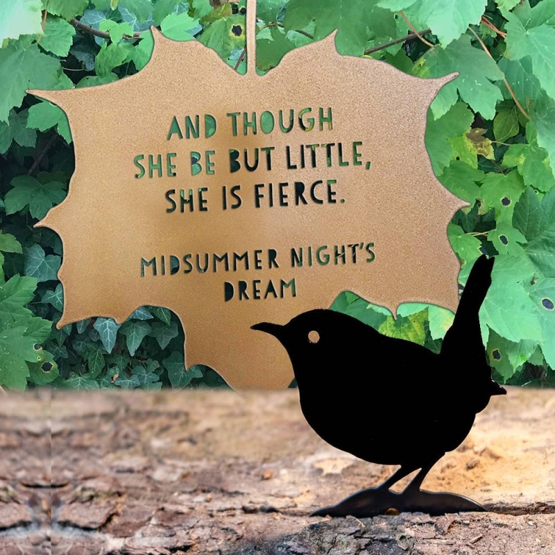 Gold leaf quote & Though She May be Little Midsummer Nights Dream