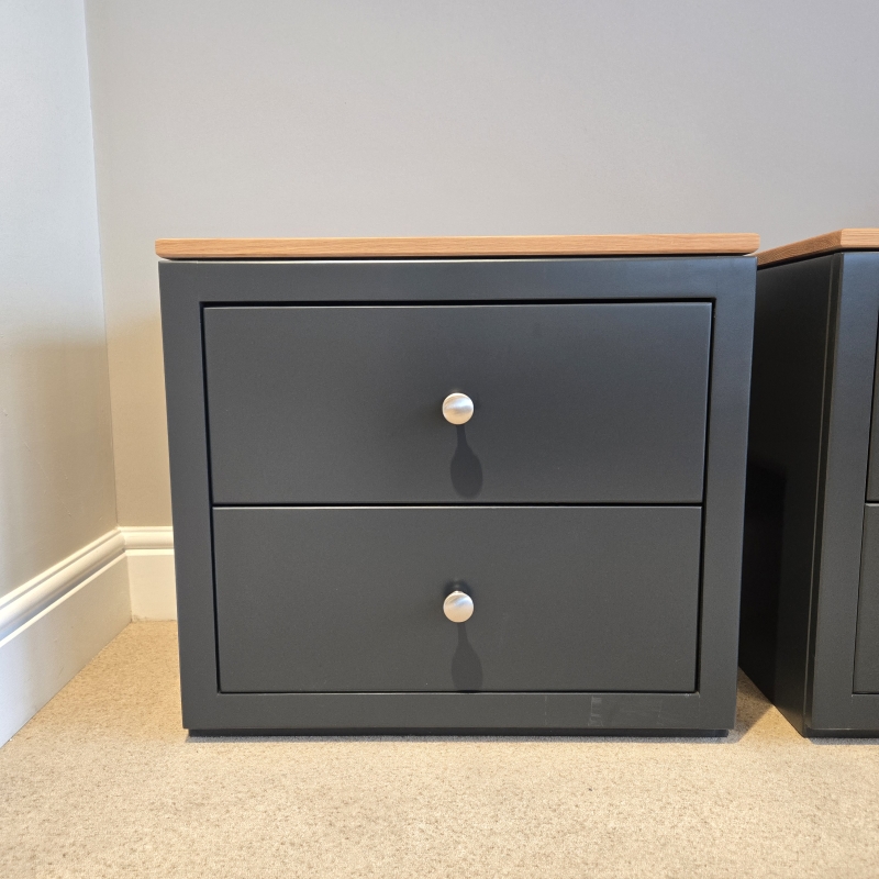 Mayfair 2 Drawer Bedside (Ipswich)
