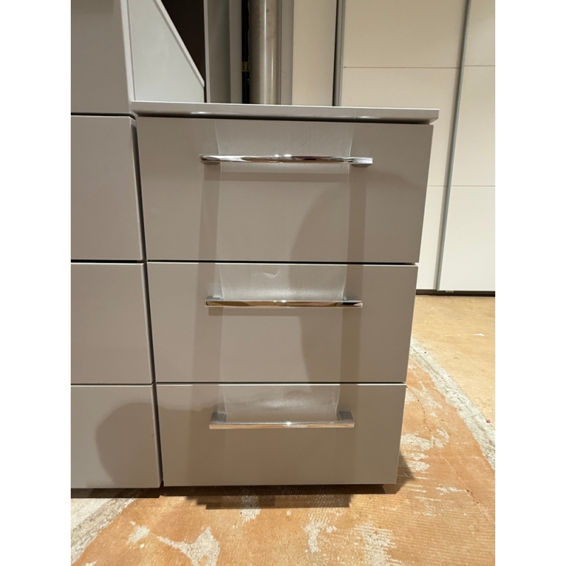 Albany 3 Drawer Bedside In Silk Grey (Bury St Edmunds)