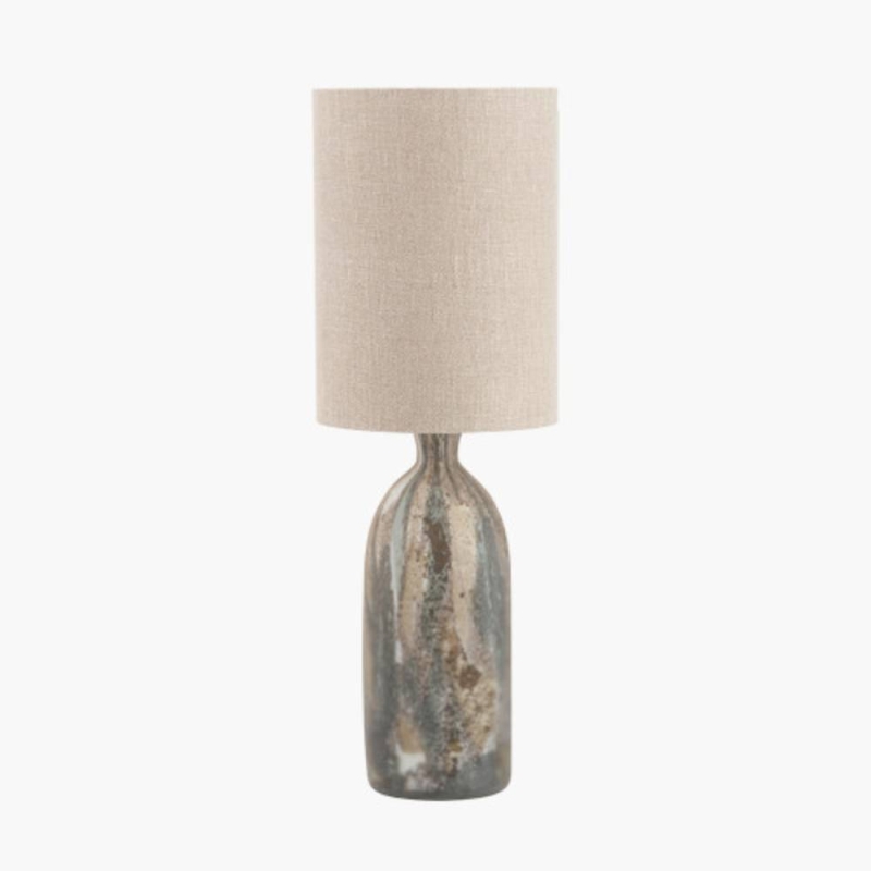 Palmino Brown Tall Organic Glass Bottle Table Lamp