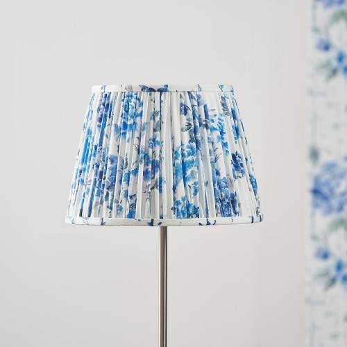Kyoto flower 14" pleated shade cobalt
