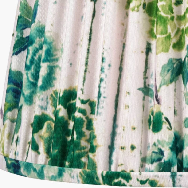 Kyoto Flower 12" Pleated Shade Emerald