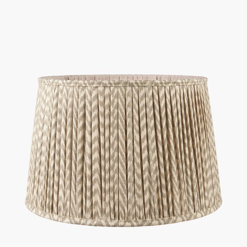 Vienna 30cm Taupe Chevron Mushroom Plt Shade