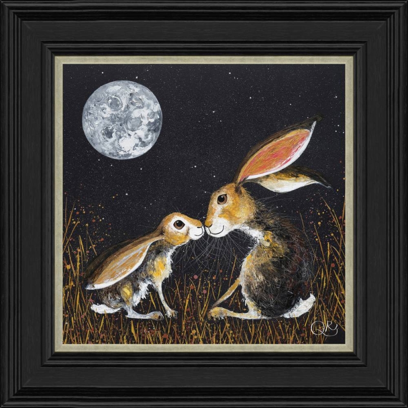 To The Moon And Back Rabbits Small - Framed Print