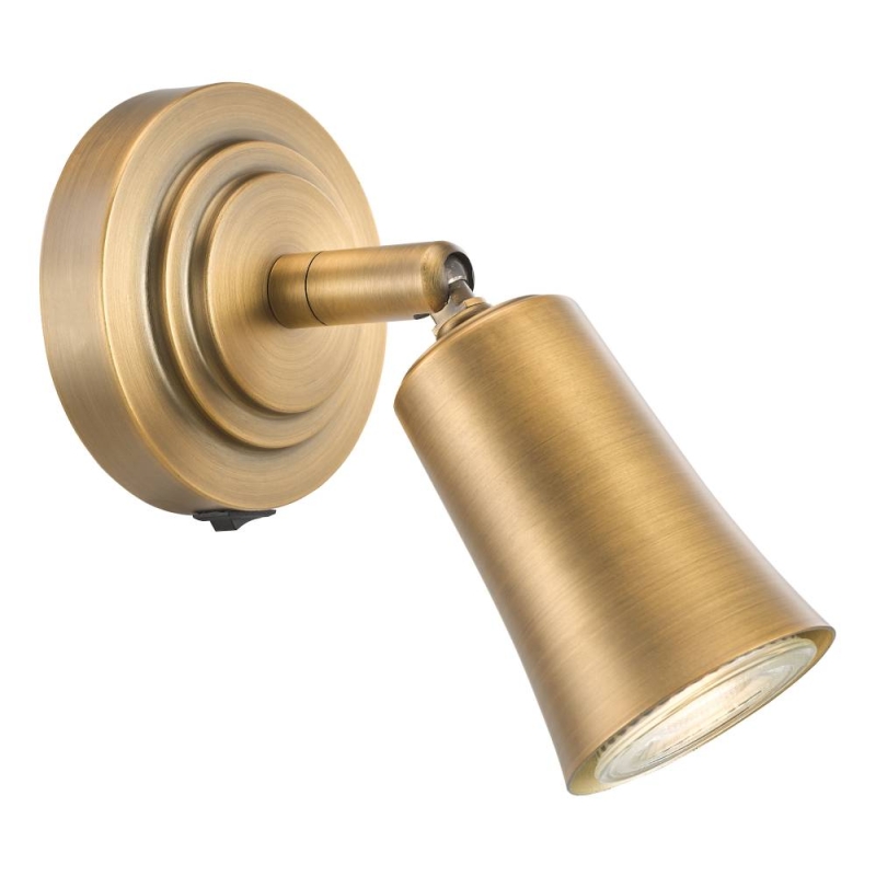Jedrek Single Spotlight Aged Brass