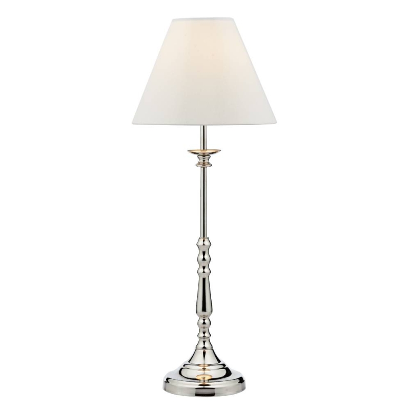 Dar Blenheim Table Lamp Polished Nickel