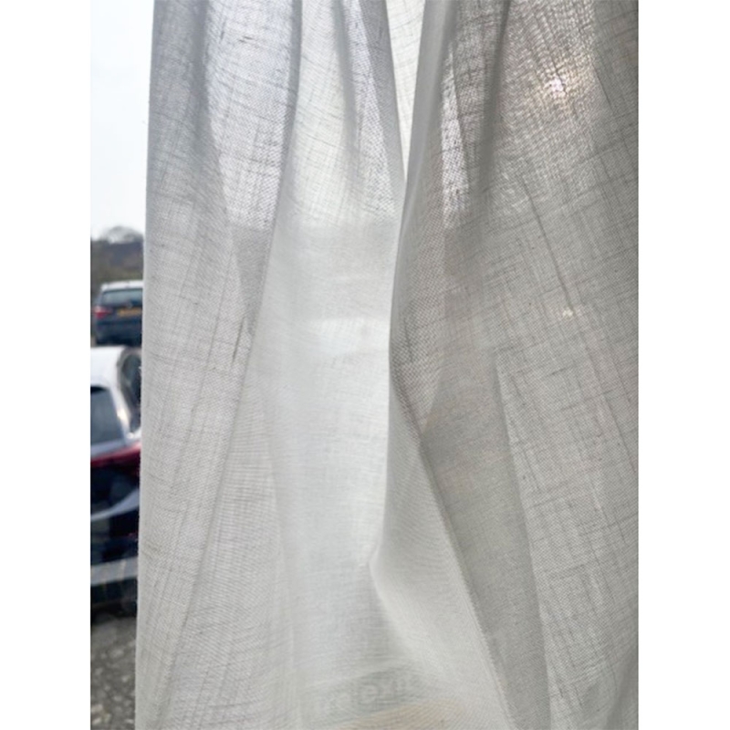 Pair of Palermo Voile Curtains White 260cm (Bury St Edmunds)