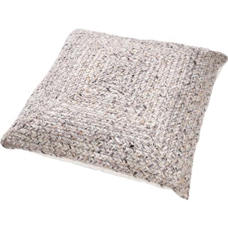 Indoor Outdoor Warm Grey Tweed Style Scatter Cushion