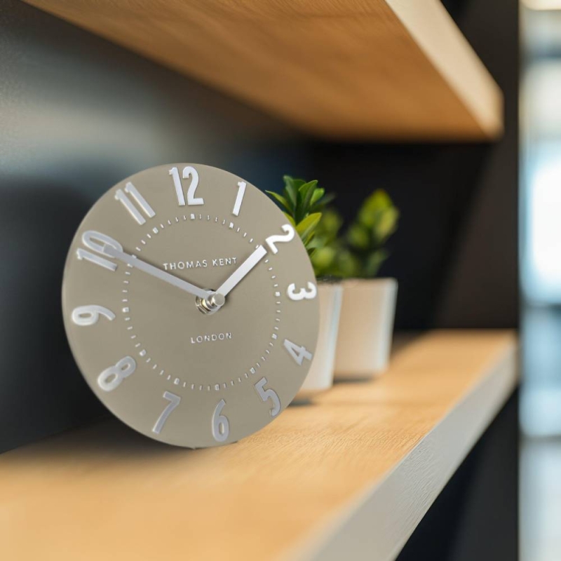 6" Mulberry Mantel Clock Mocha