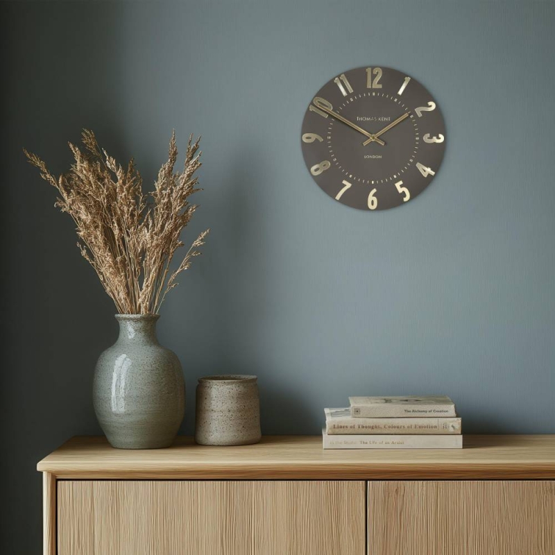 12" Mulberry Wall Clock Espresso
