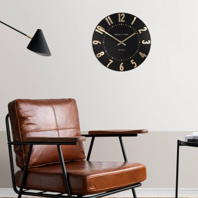 12" Mulberry Wall Clock Noir