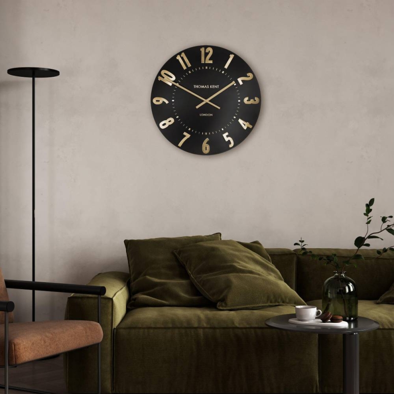 20" Mulberry Wall Clock Noir