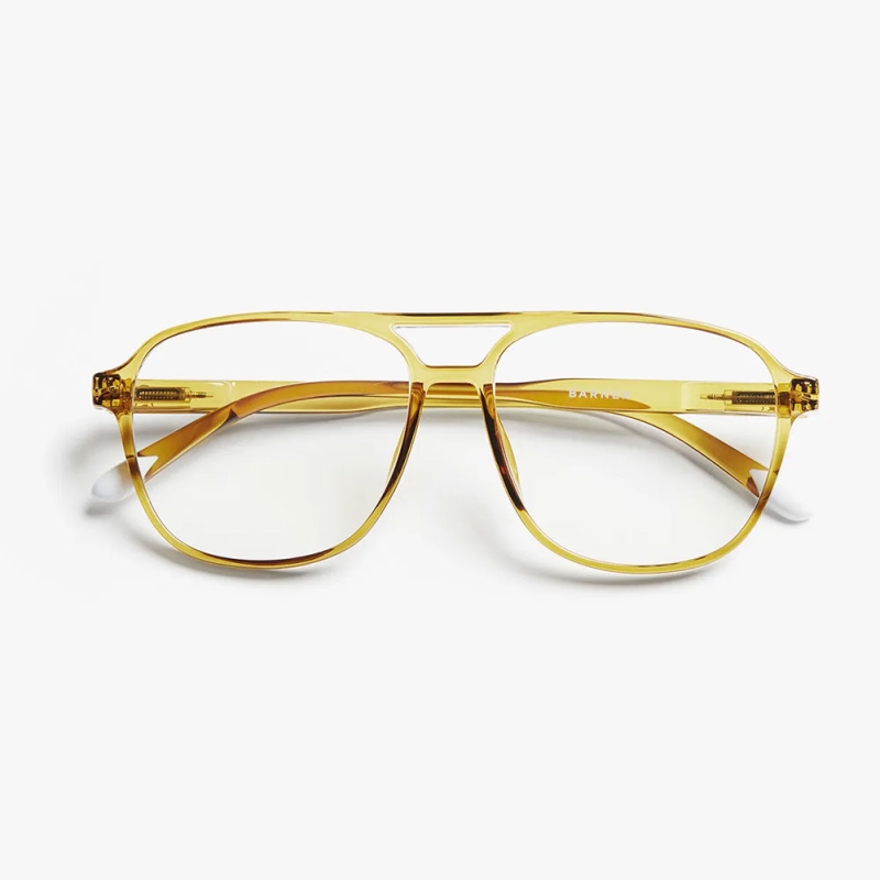 Brad Blue Light Reading Glasses Ecru Olive Glossy