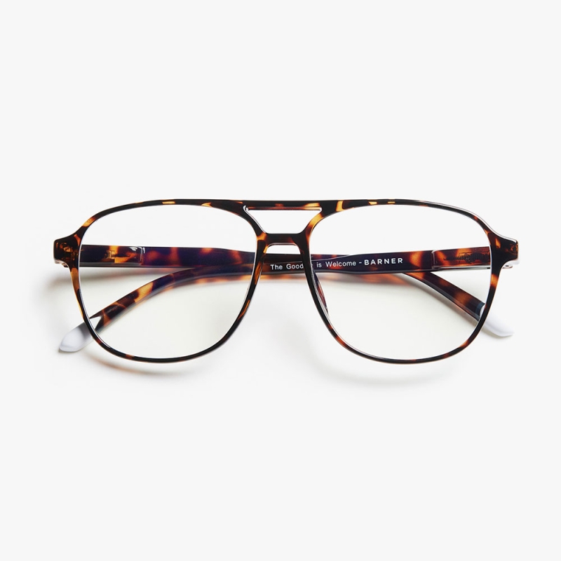Brad Blue Light Reading Glasses Tortoise Glossy