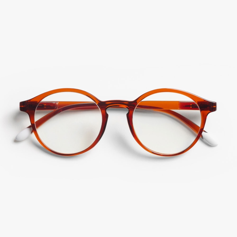 Le Marais Blue Light Reading Glasses Intense Rust Glossy