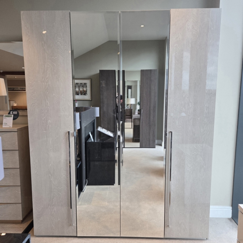 Havana 4 door Ivory Birch Wardrobe with Accessories (Ipswich)