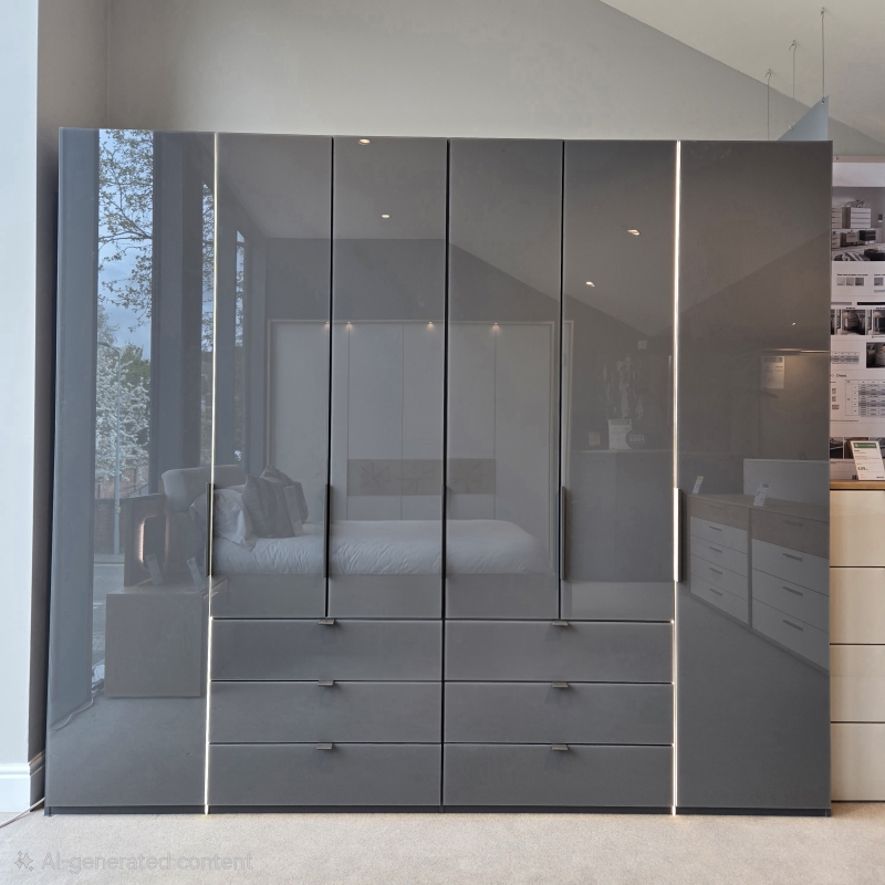 Oregon 6 Door/6Drawer 250cm Width Wardrobe (Ipswich)