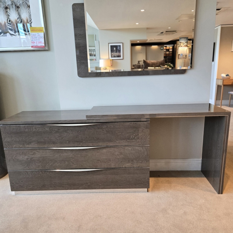 Havana Silver Birch 3 Drawer Unit with Vanity Extension (Ipswich)