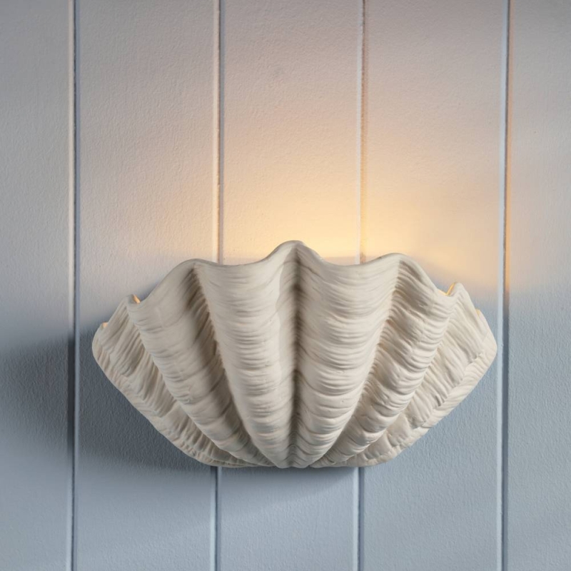 Laura Ashley Shell Wall Light White