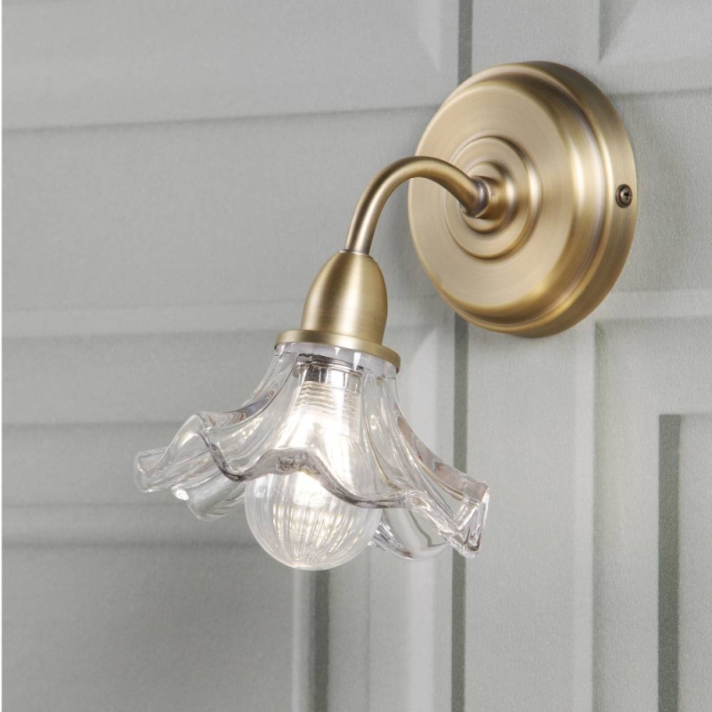 Laura Ashley Kerswell 1 Light Wall Light Matt Antique Brass