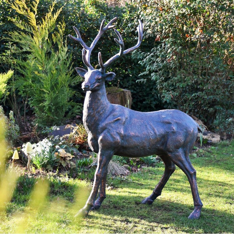 Stag Startled Aluminium Aged Verde Finish