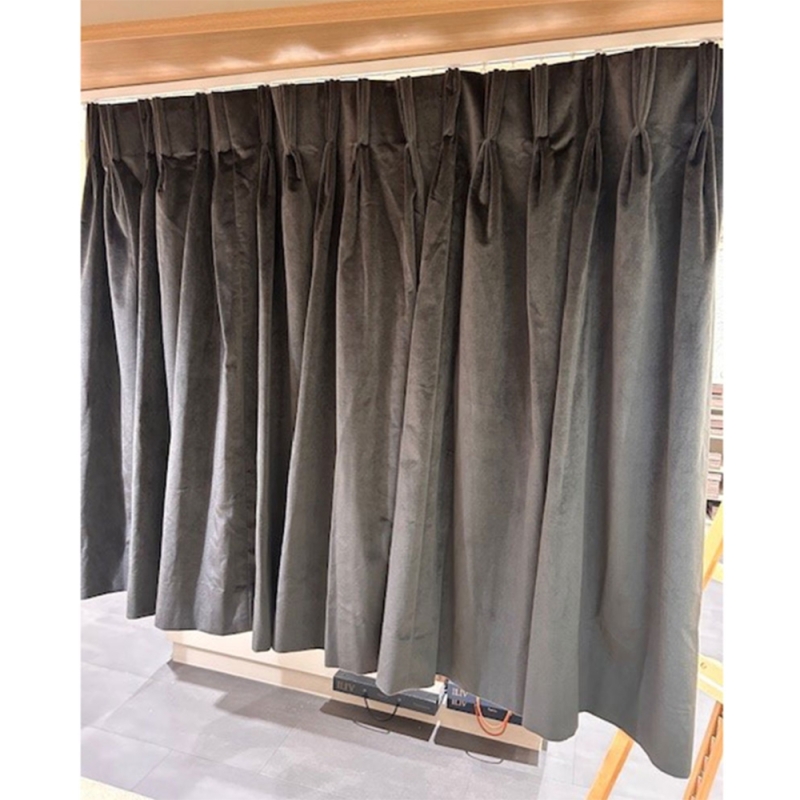 Triple Pinch Pleat Curtains in Calvari Coal 180cm (Bury St Edmunds)