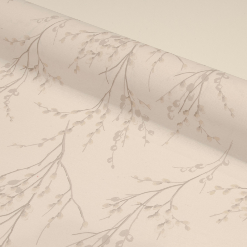 Pussy Willow Off White Dove Grey PVC