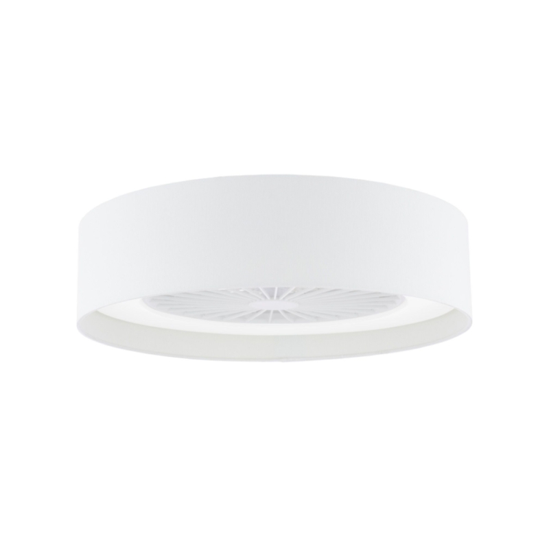 Ceiling Fan & Light with White Shade