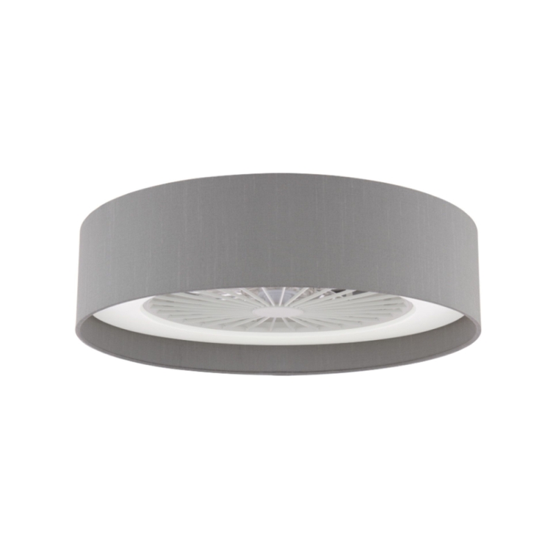 Ceiling Fan & Light with Grey Shade