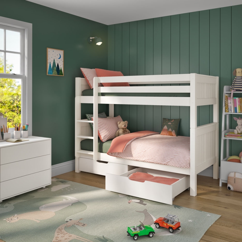 COBNKPD originals bunk bed + drawers white