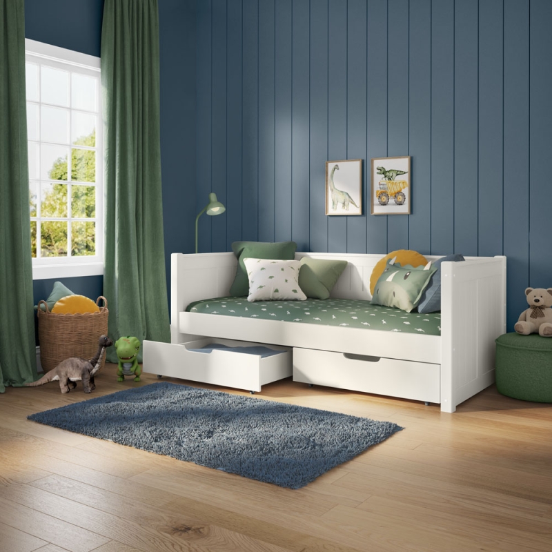 CKWDBD classic day bed + drawers white