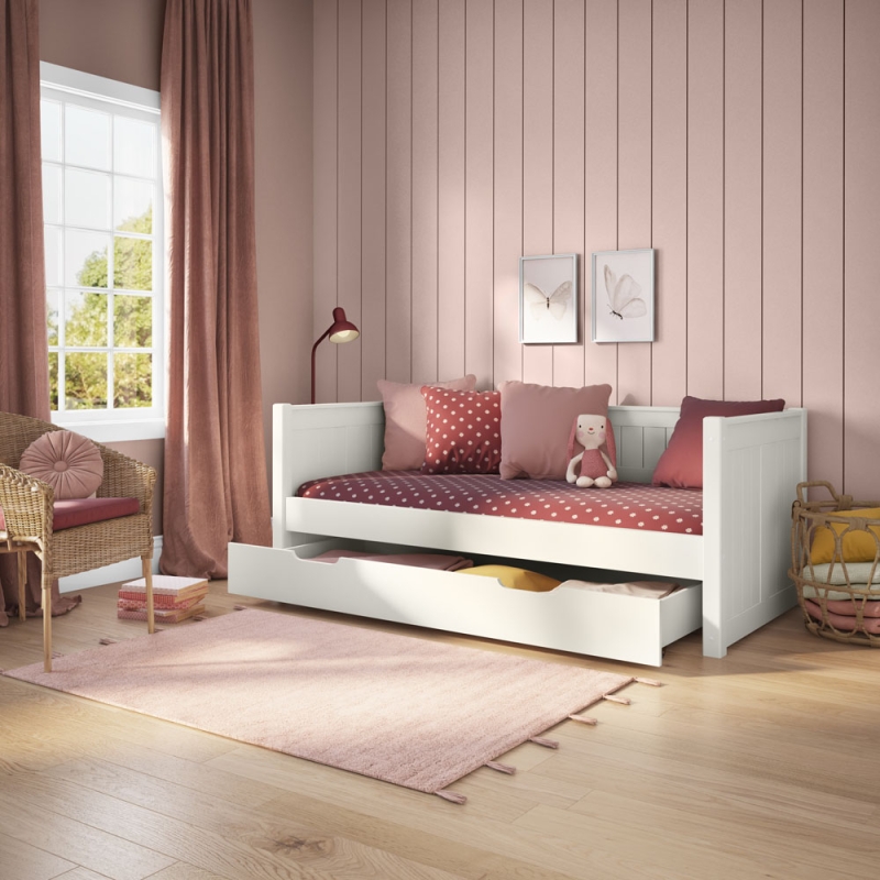 CKWDBT classic day bed + trundle white