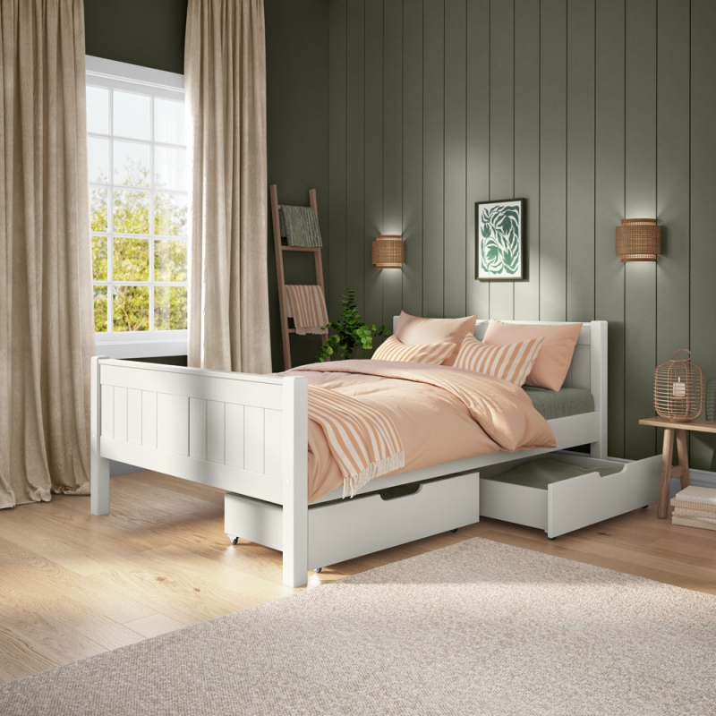 CKWDSD classic small double bed + drawers white