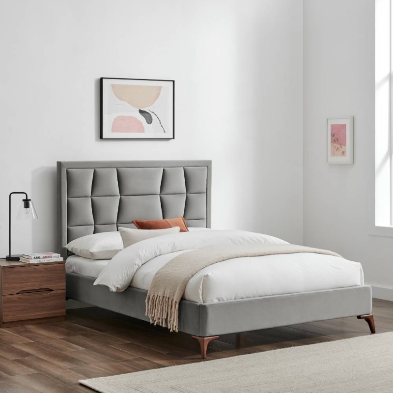 Carmella Bed Frame Silver 
