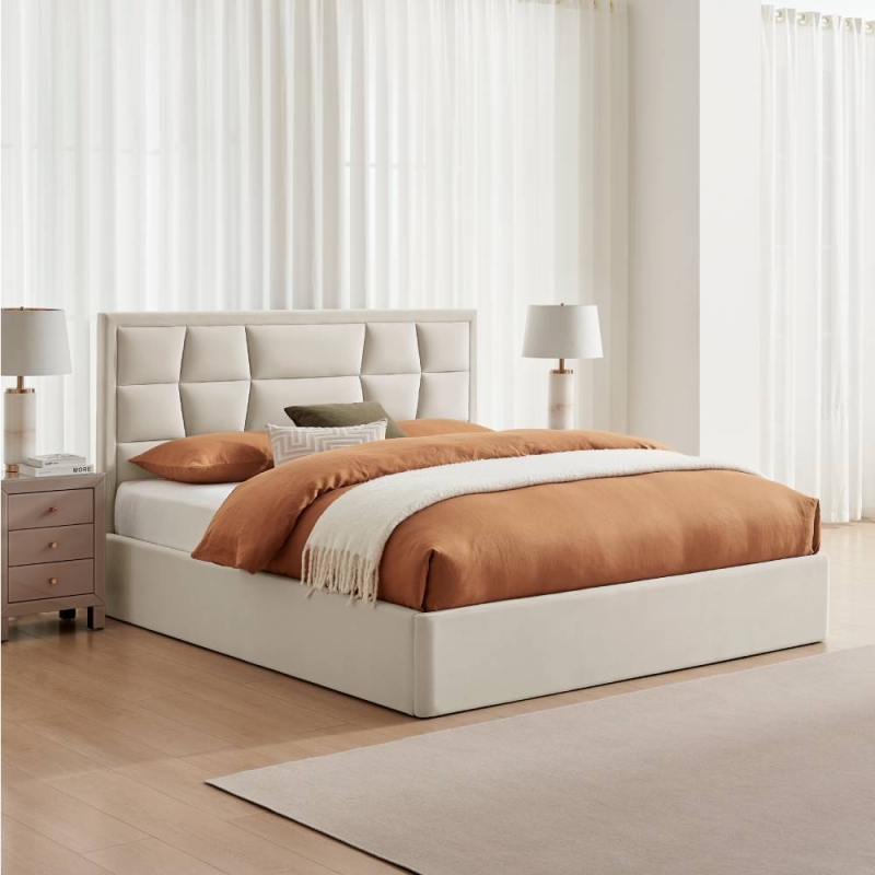 Carmella Ottoman Bed Frame Natural